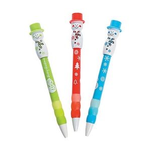 NEW 12 PC Holiday Snowman Merry Christmas Pens